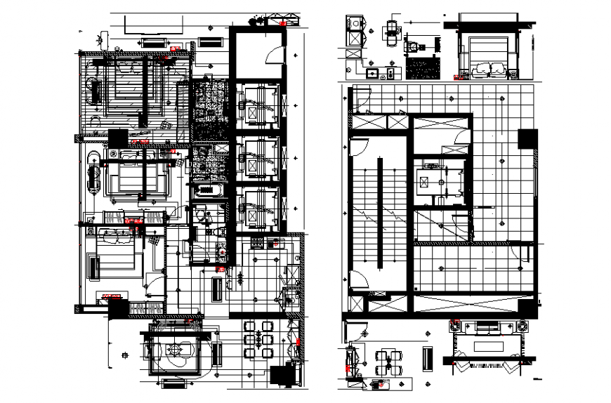 Bungalows Two Floor Lay-out Detail