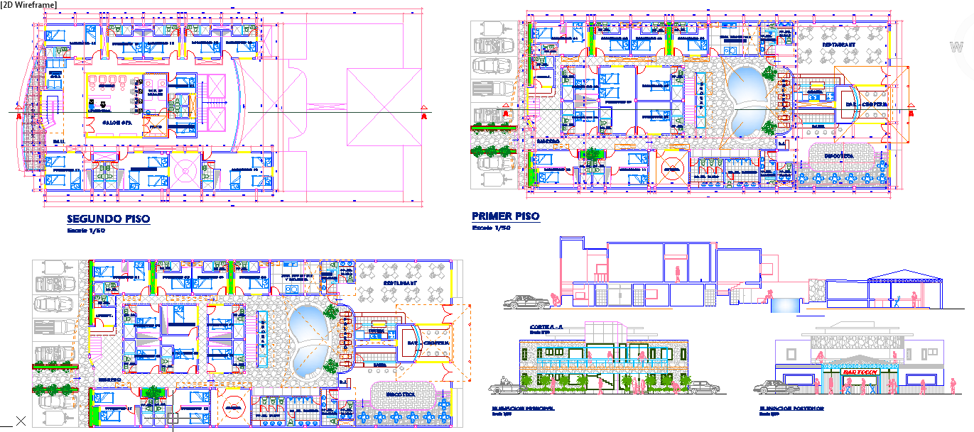 Hotel With Restaurant Plan 