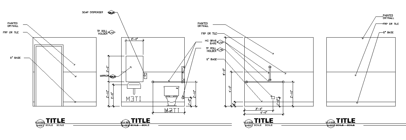 Elevation Design with dimension. 