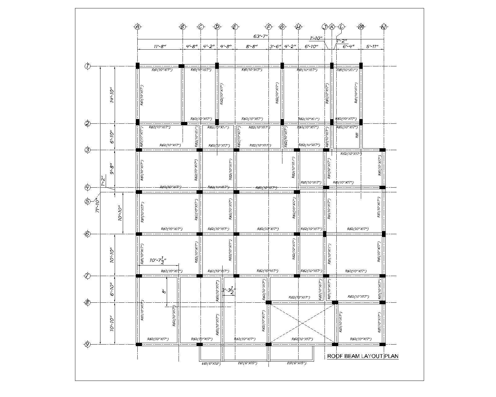 cad roof beam