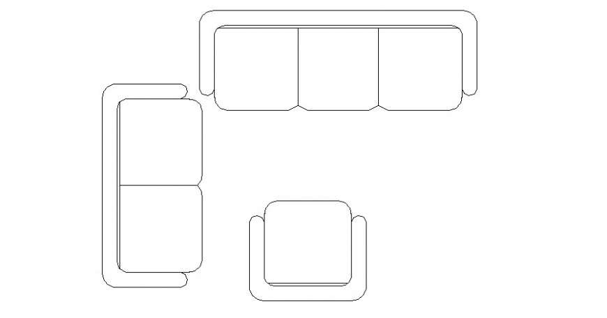 Sofa CAD Drawings with Detailed Block Plans DWG File