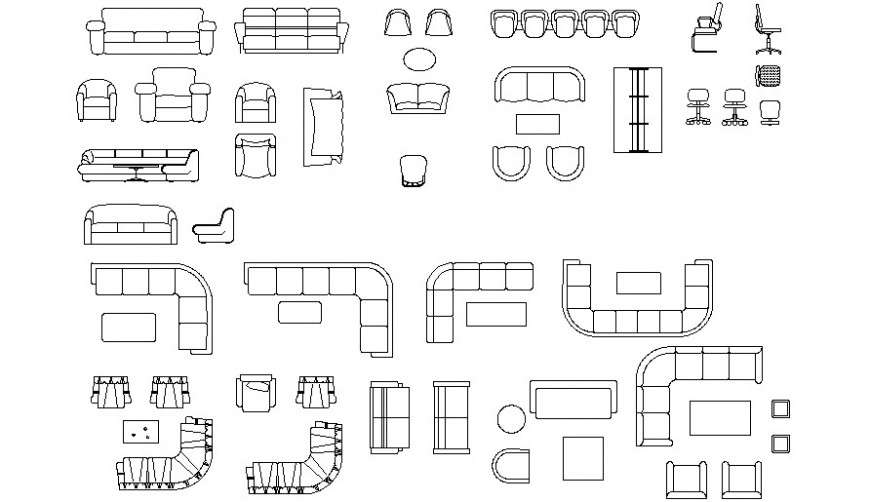 CAd drawings details of  theater furniture   