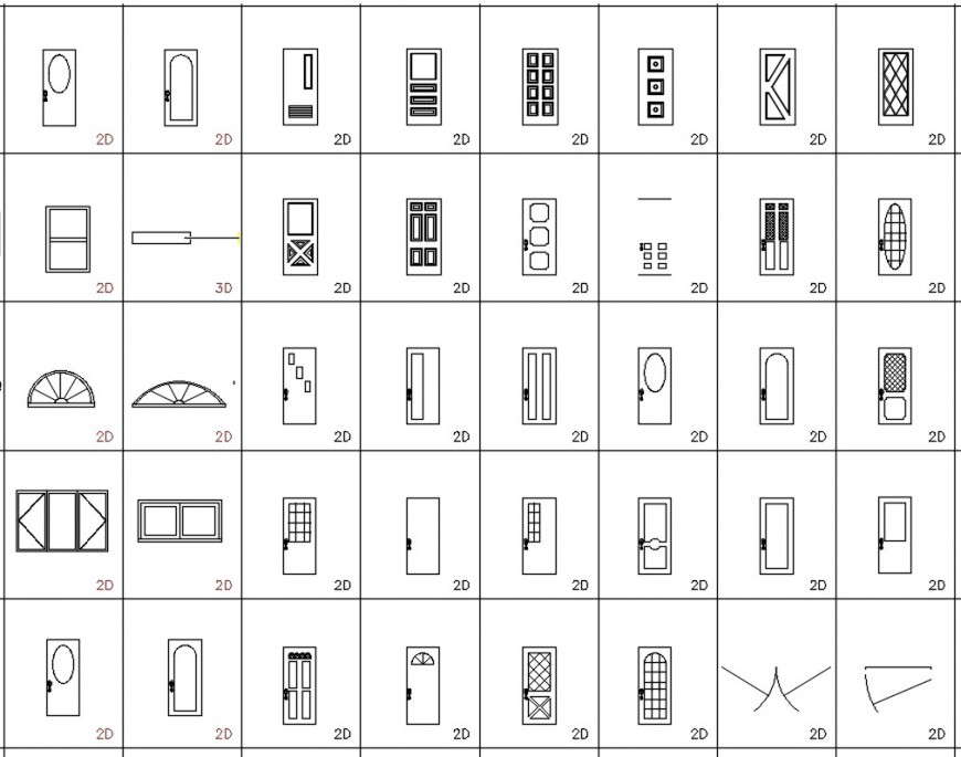Cad drawings details of  top  view of  types of furnished for office