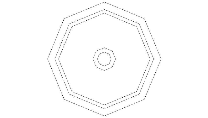 Cad drawings details of  top view  elevation of rainbow