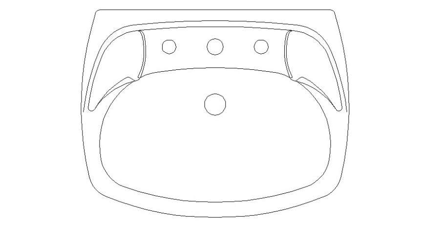 Cad drawings details of  top wash basin washroom luxury
