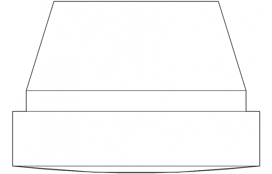 CAd drawings details of   television top  view with a back view from top