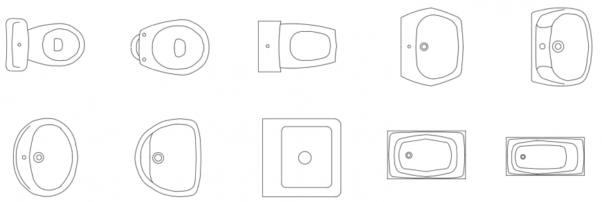 CAd drawings details of  closet and bath tub  