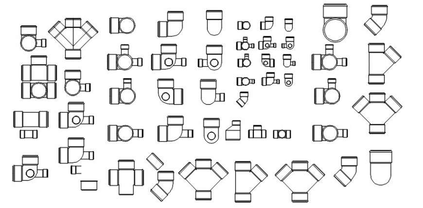 CAD drawings details of  pipelines