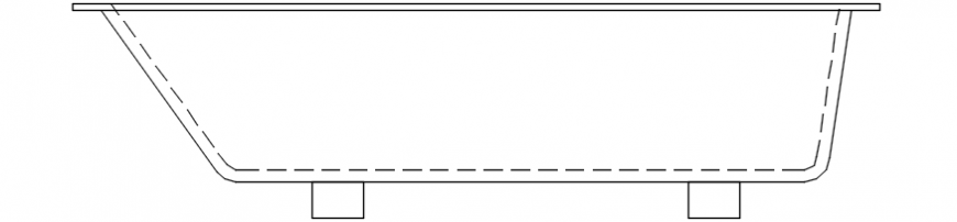 CAd drawings details of  poly tub bath  