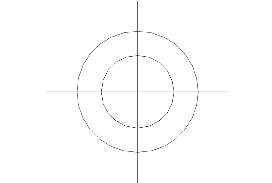 CAd drawings details of  round bathtub