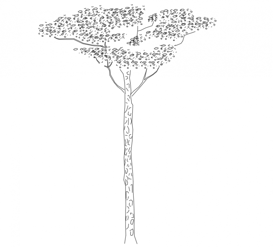 Cad drawings details of  slim trim  shredded trees