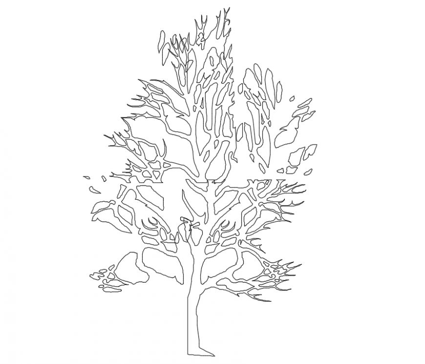 CAd drawings details of  top tree