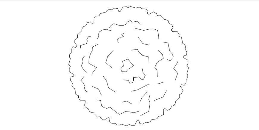 CAd drawings details of  top view  single trees