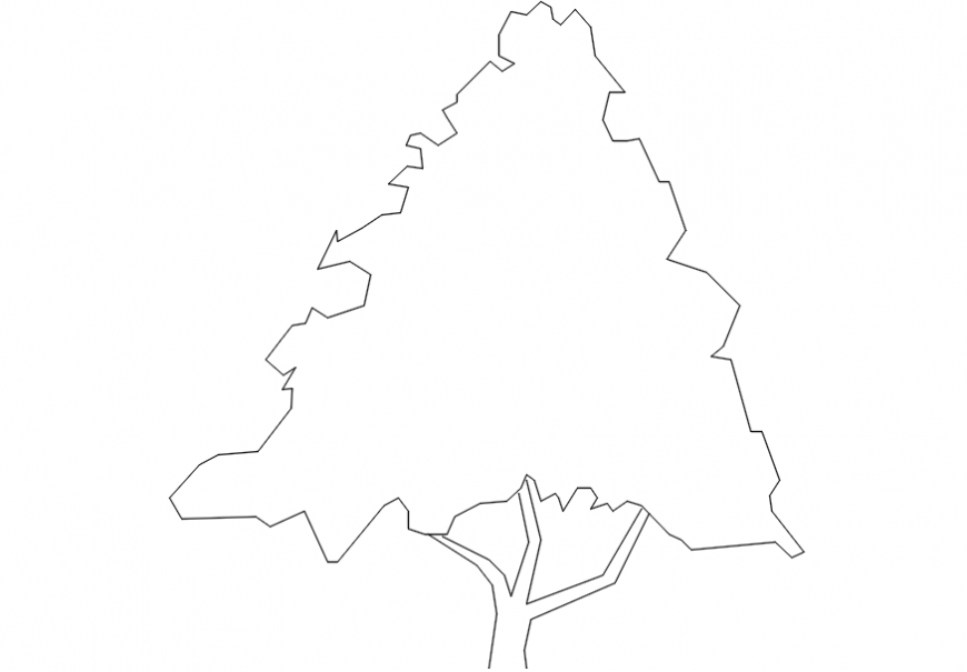 CAd drawings details of  triangle tree
