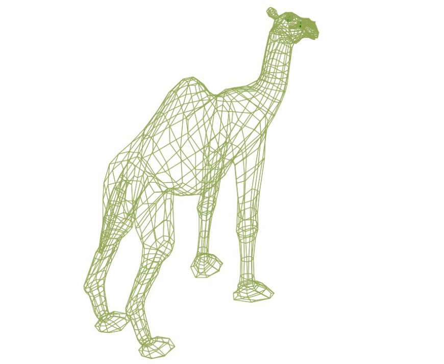 CAd drawings details of 3d camel  