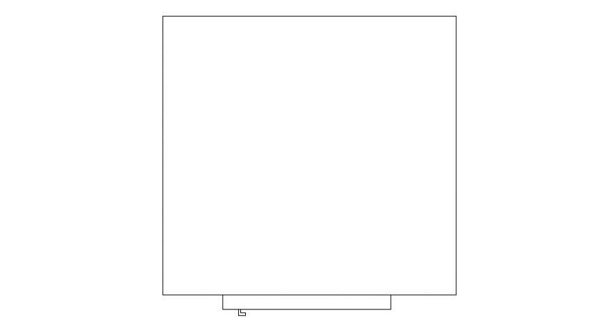 CAd drawings details of a top view  of one  unit refrigerator