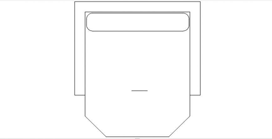 CAd drawings details of a top view of straight hexo chair