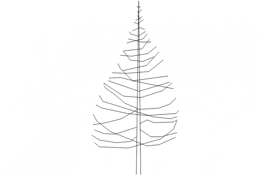 CAd drawings details of curved  tree