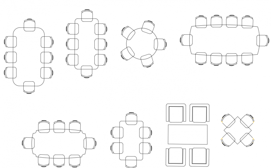 CAd drawings details of dining table