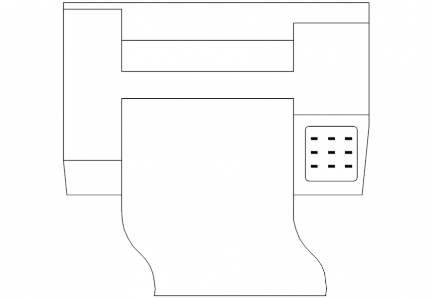 CAd drawings details of fax machine