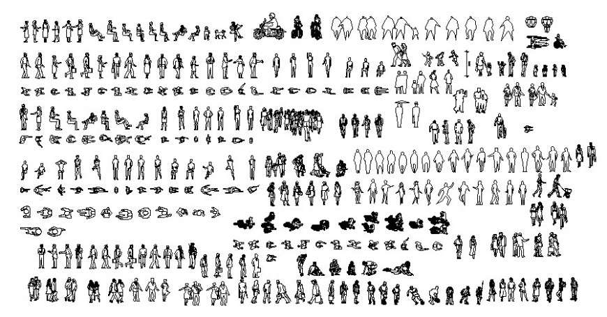 CAd drawings details of huge people