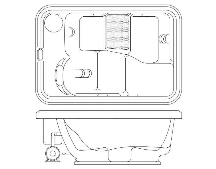 CAd drawings details of Jacuzzi  