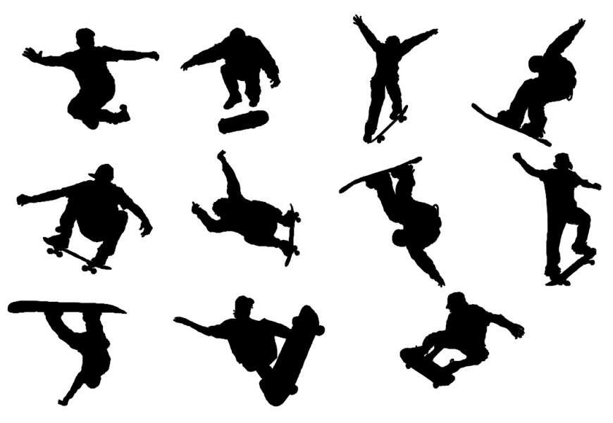 CAd drawings details of people  skating