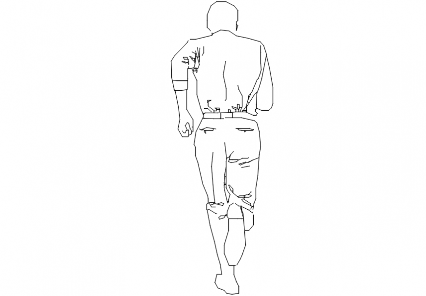 CAd drawings details of running boy
