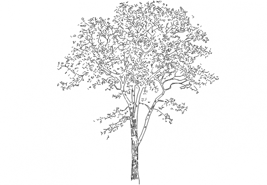CAd drawings details of shredded leaves