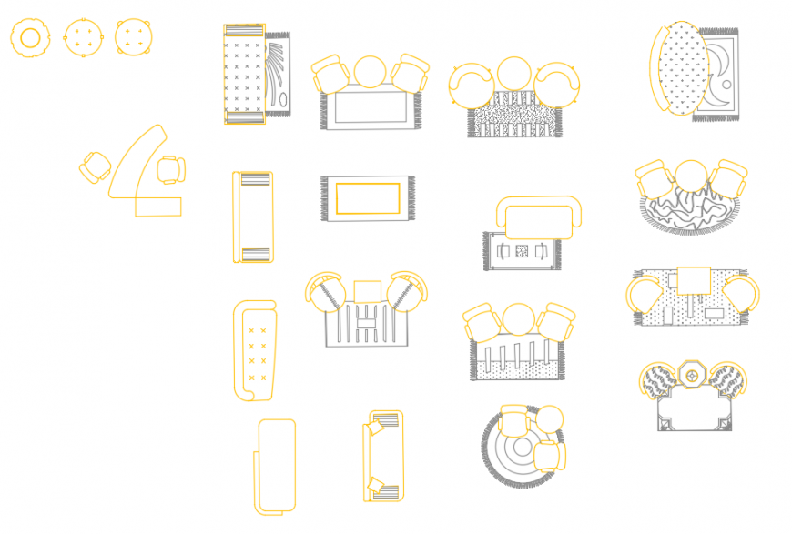 CAd drawings details of sofa