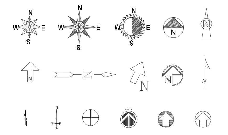 CAd drawings details of sun shine  symbol elevation