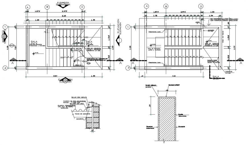 Cad drawings details of top view of ceiling fan