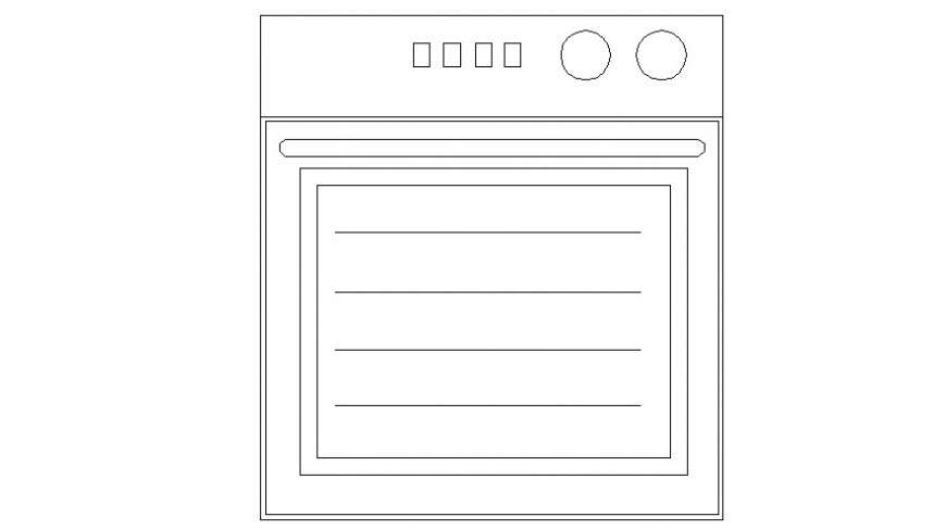 Luxury Washing Machine Top View CAD Drawing | Cadbull