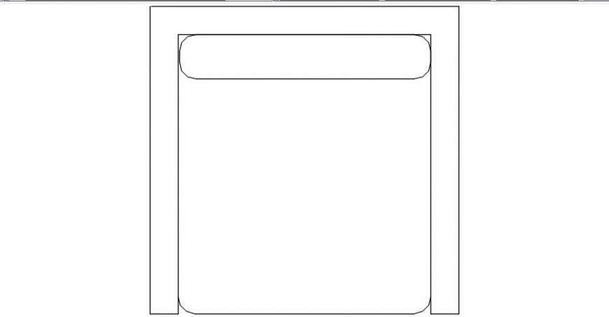 CAd drawings details of top view of resting sofa