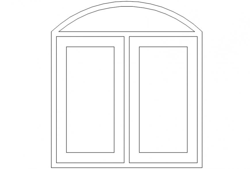 CAd drawings details of window unit  
