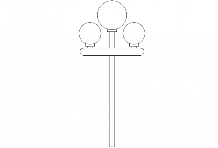 CAD drawings of electrical light block 2d view autocad software file