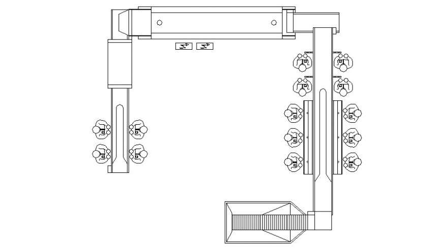CAD drawings plan of office room autocad software file