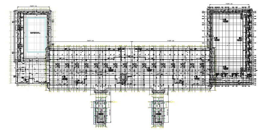CAD RCC structural curtailment 2d view dwg file