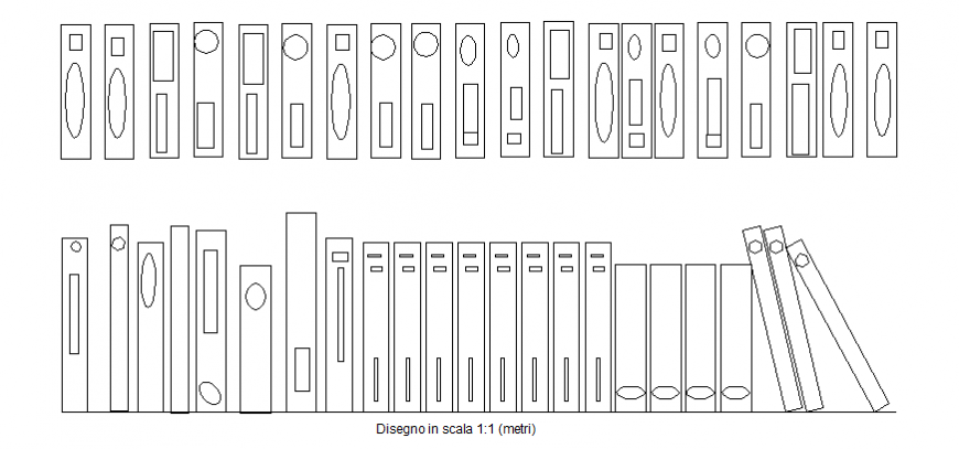 Cad symbol of office catalogs in wardrobe dwg file