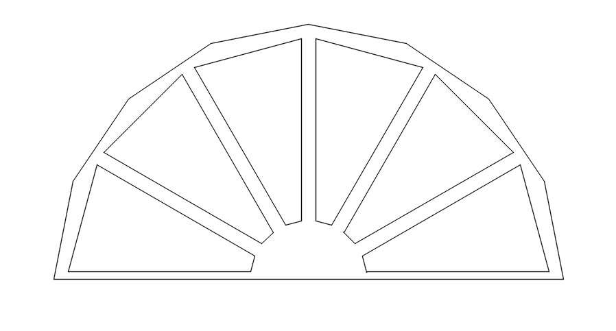 cad blocks doors upper semi circle part in AutoCAD, dwg file.