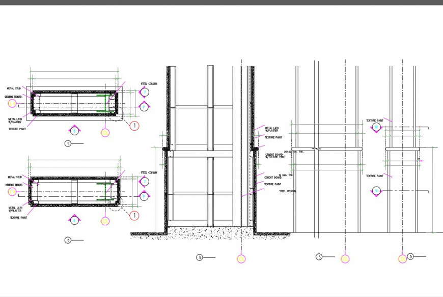 Cadmium column plan dwg file