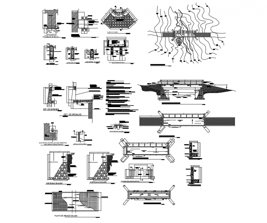 Bridge construction design dwg file