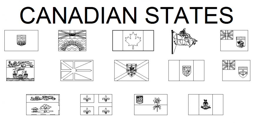 canadian states Symbol Block Detail