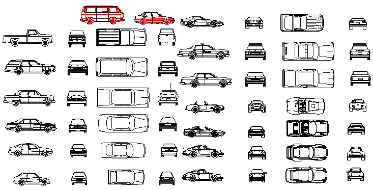 Different views of car block