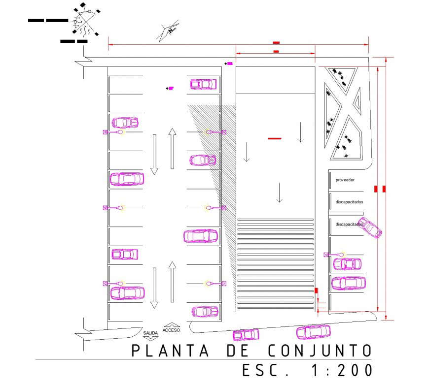 Car parking commercial building basement plan autocad file