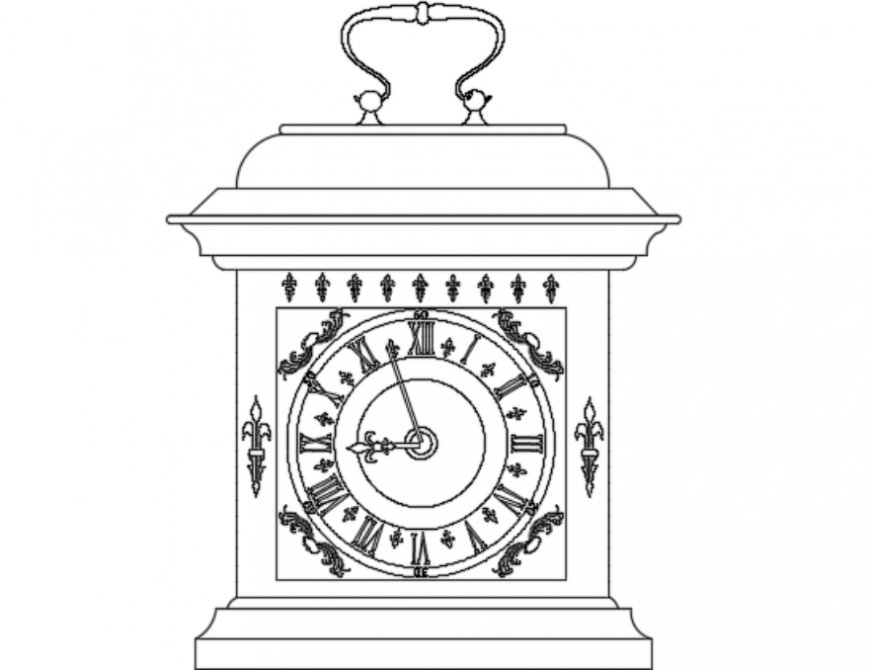 Carriage clock front details