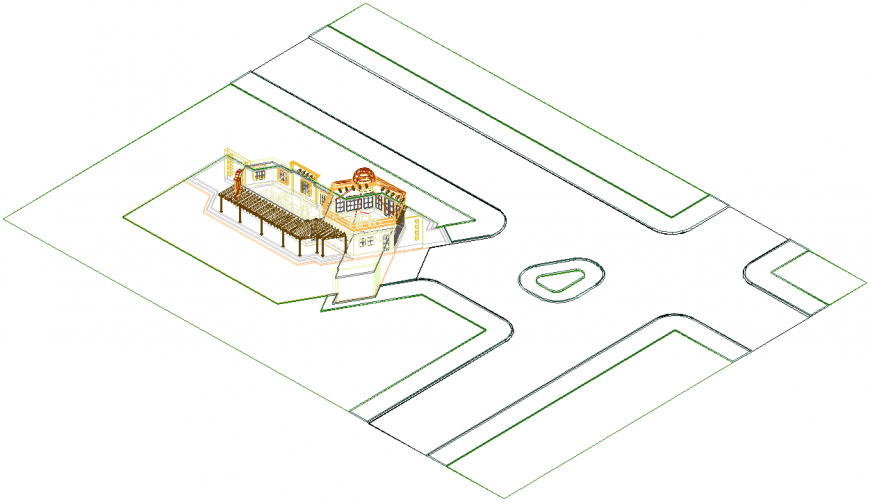 Casa plan detail dwg file.