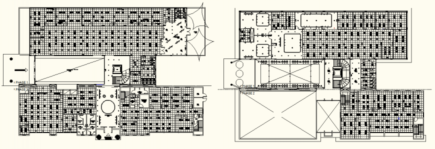 Ceiling detail plan and elevation layout file