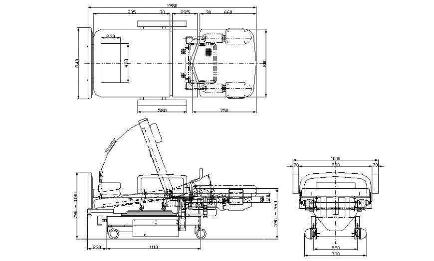 Chair blocks detail 2d drawing in dwg format