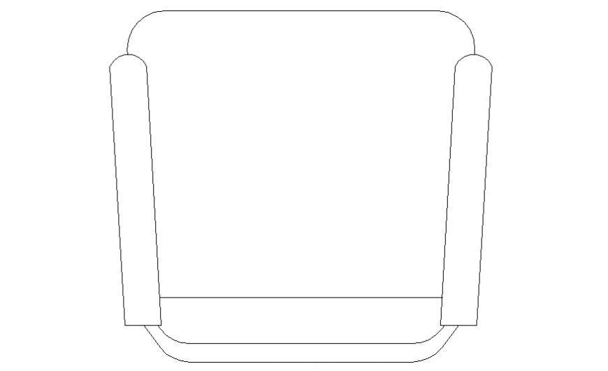 Chair blocks detail elevation drawing in autocad